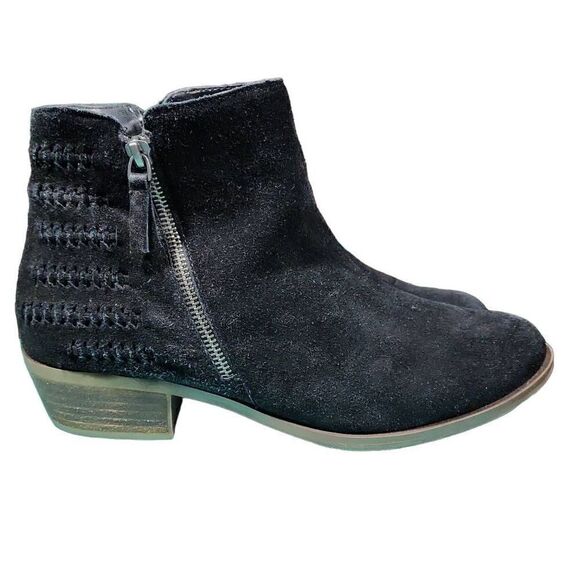 Kensie Women's Black Suede Leather Side Zip Granger Ankle Boots Size 11 - Picture 3 of 9